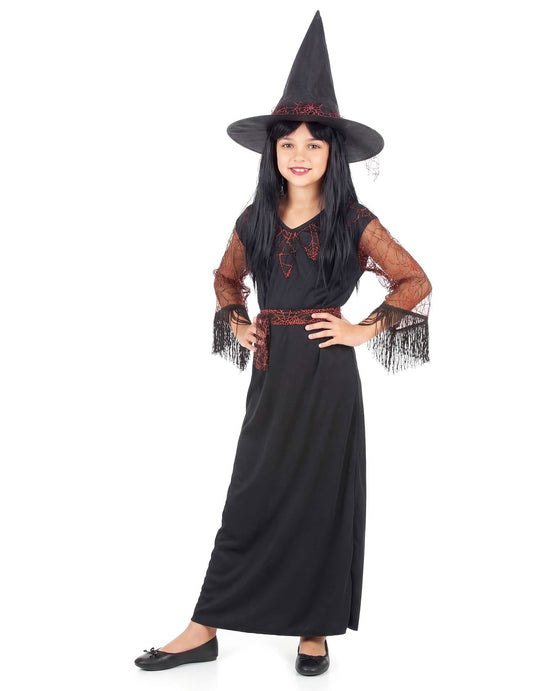 Vue de face du déguisement de sorcière Halloween