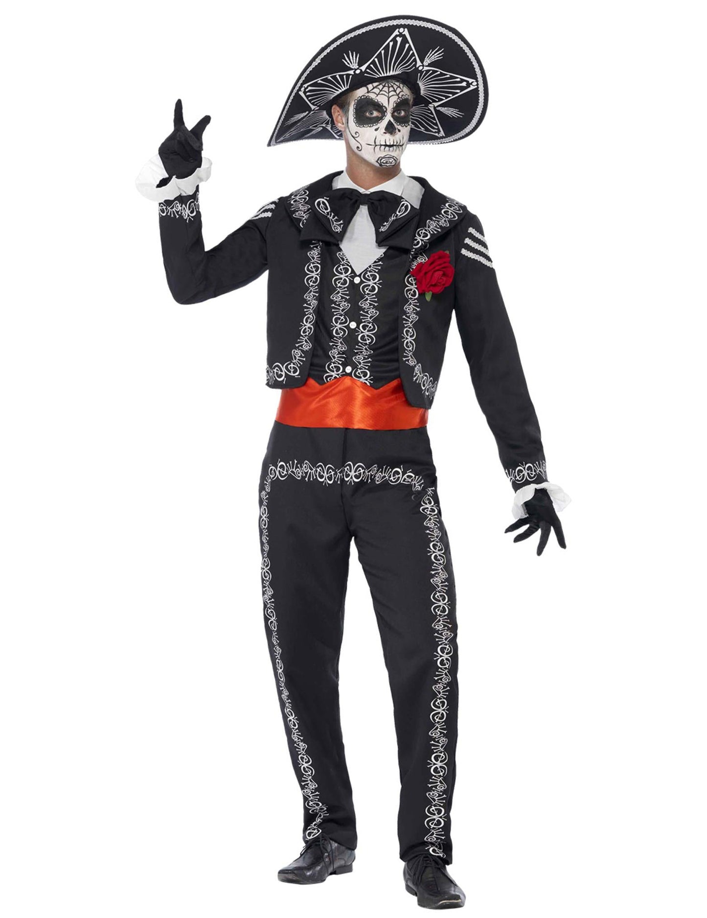 Meksički kostur prerušen čovjek Dia de los muertos