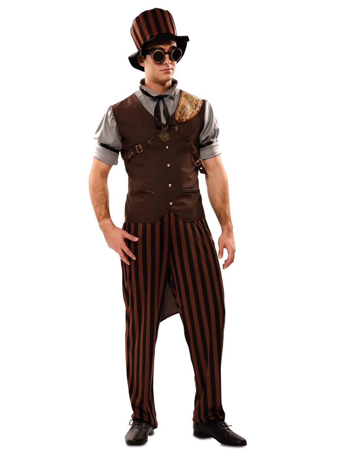 Prednji pogled na steampunk kostim za muškarac