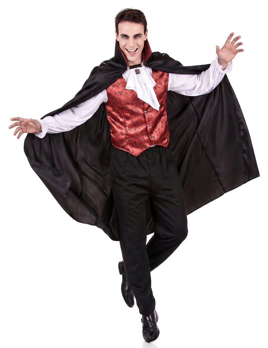 Halloween muški crveni vampir prerušen