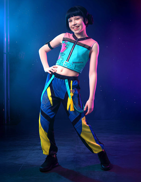 Vue d'ensemble du déguisement Zoey Kpop Demon Hunter™ pour fille