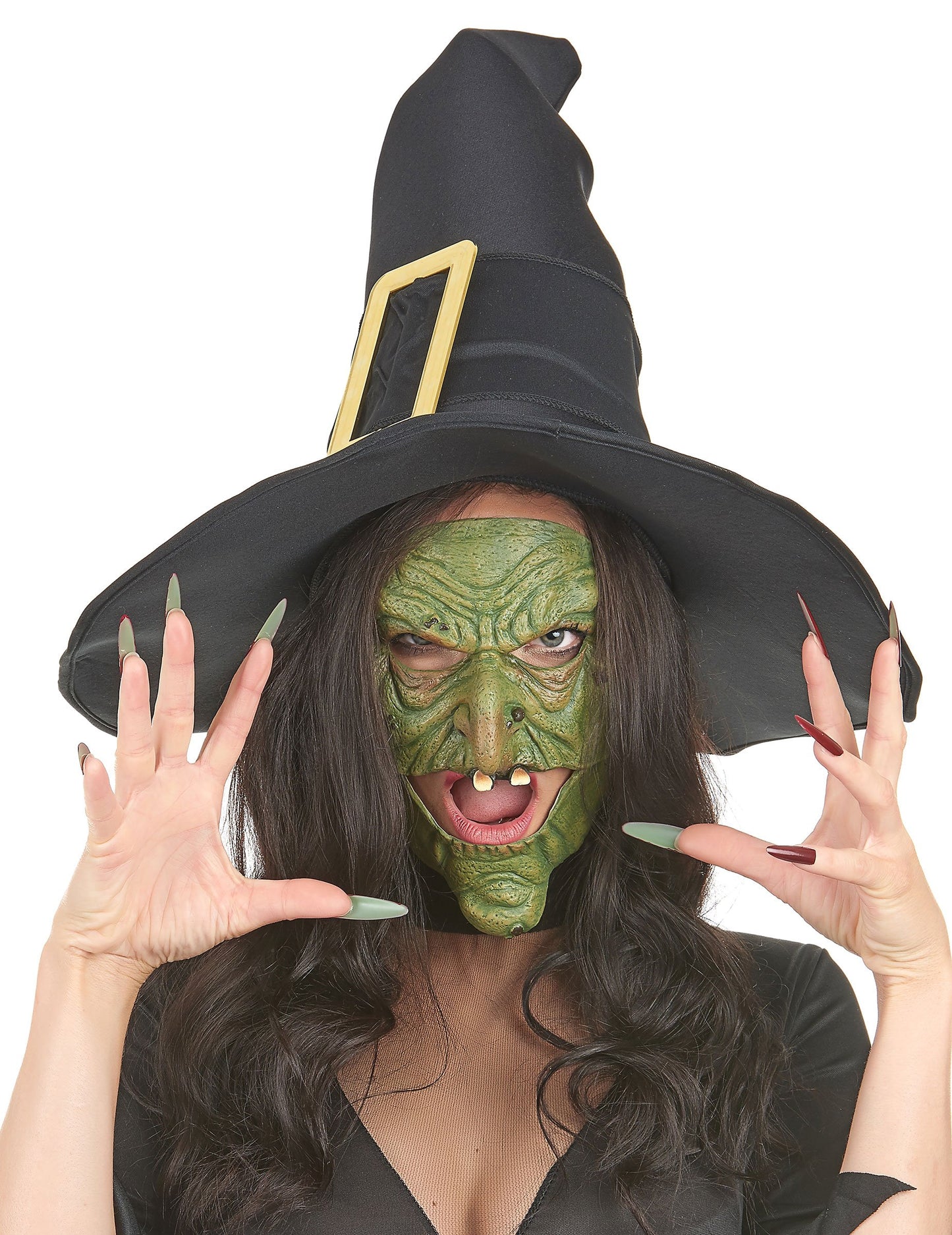 Pola lateks maska Nos i zeleno zeleno vjenčanje menton