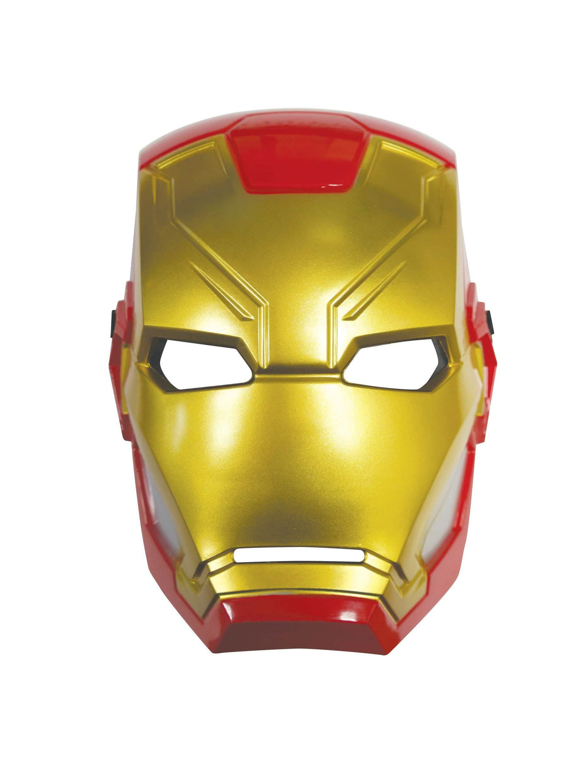 Prednji pogled plastične polovice maske Iron Man