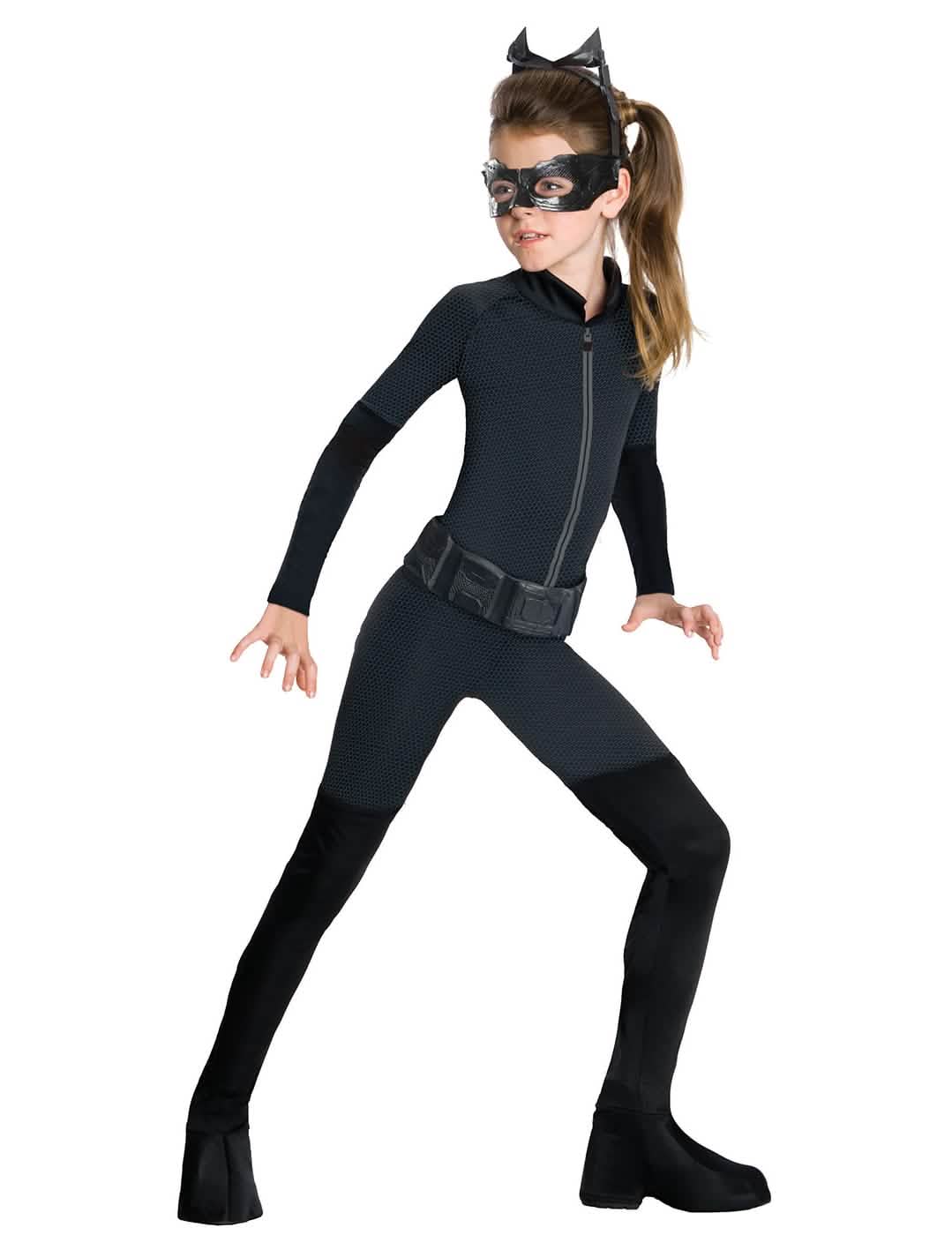 Kostim Catwoman™ za djevojčica crna s maskom i pojasom