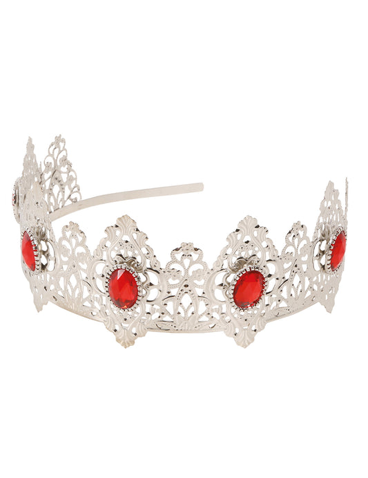Vue de profil du diadème princesse pour adulte