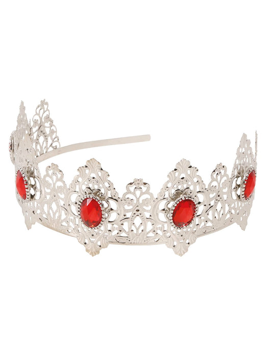 Vue de profil du diadème princesse pour adulte