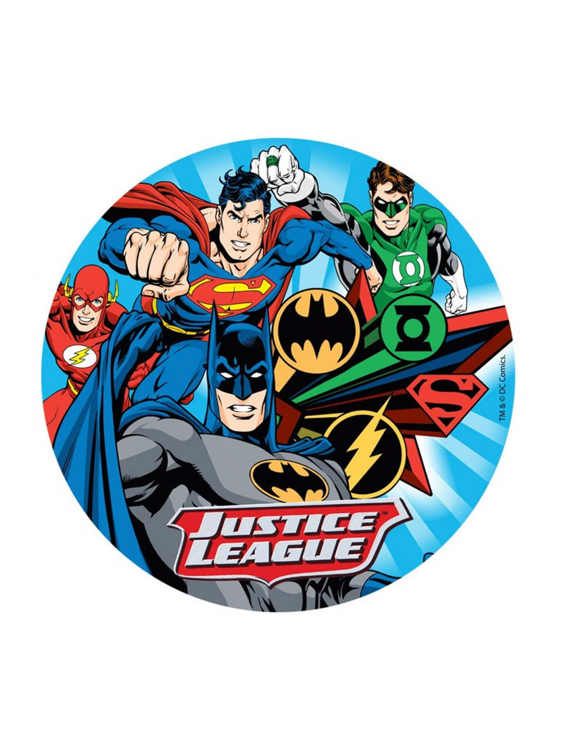 Bezglutenski disk Justice League za dijete višebojno s Batmanom i Supermanom