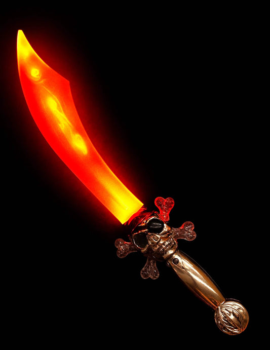 Effet lumineux rouge de la lame de l'épée de pirate lumineuse pour enfant