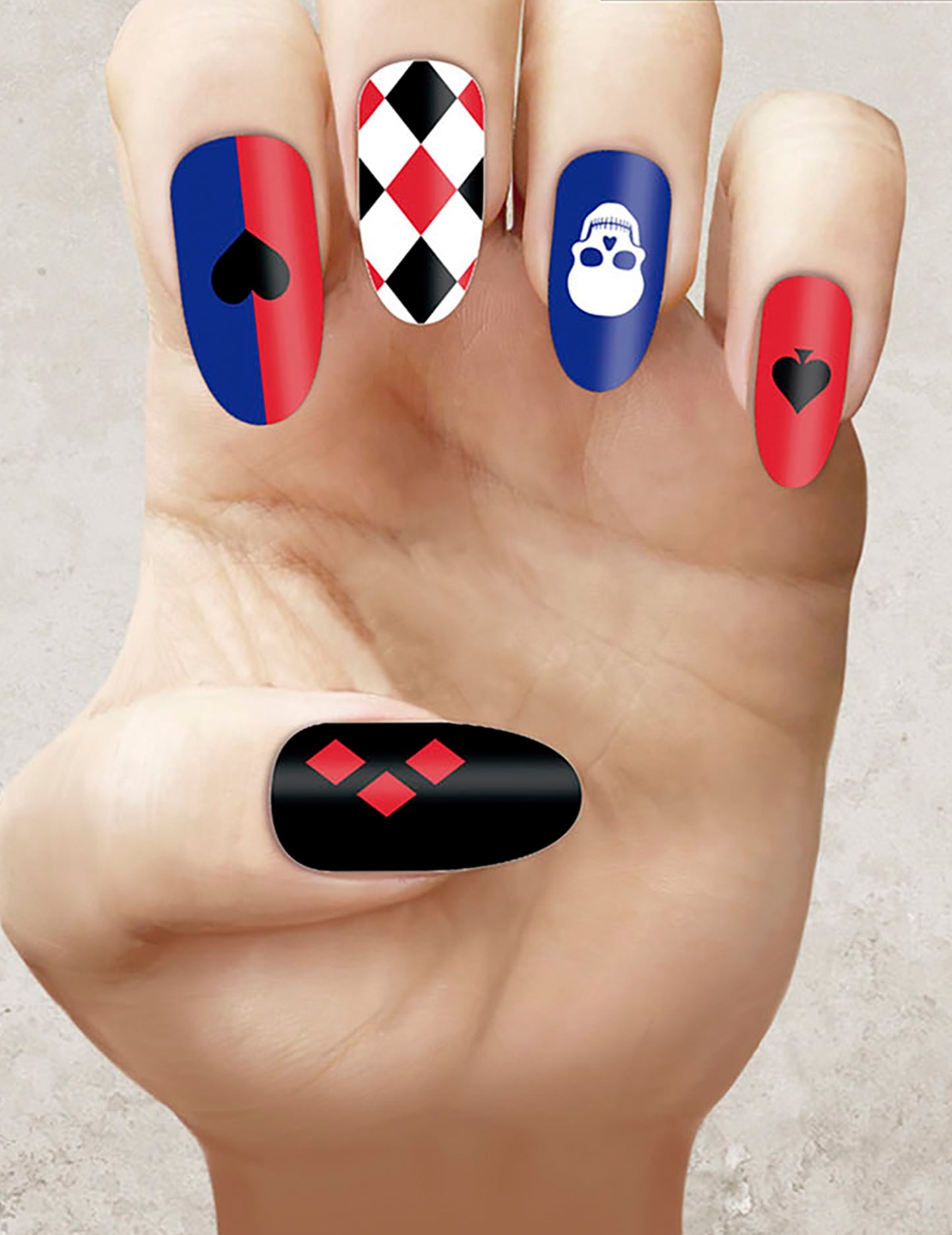 Lažni nokat arlequin zlo s ljepilom