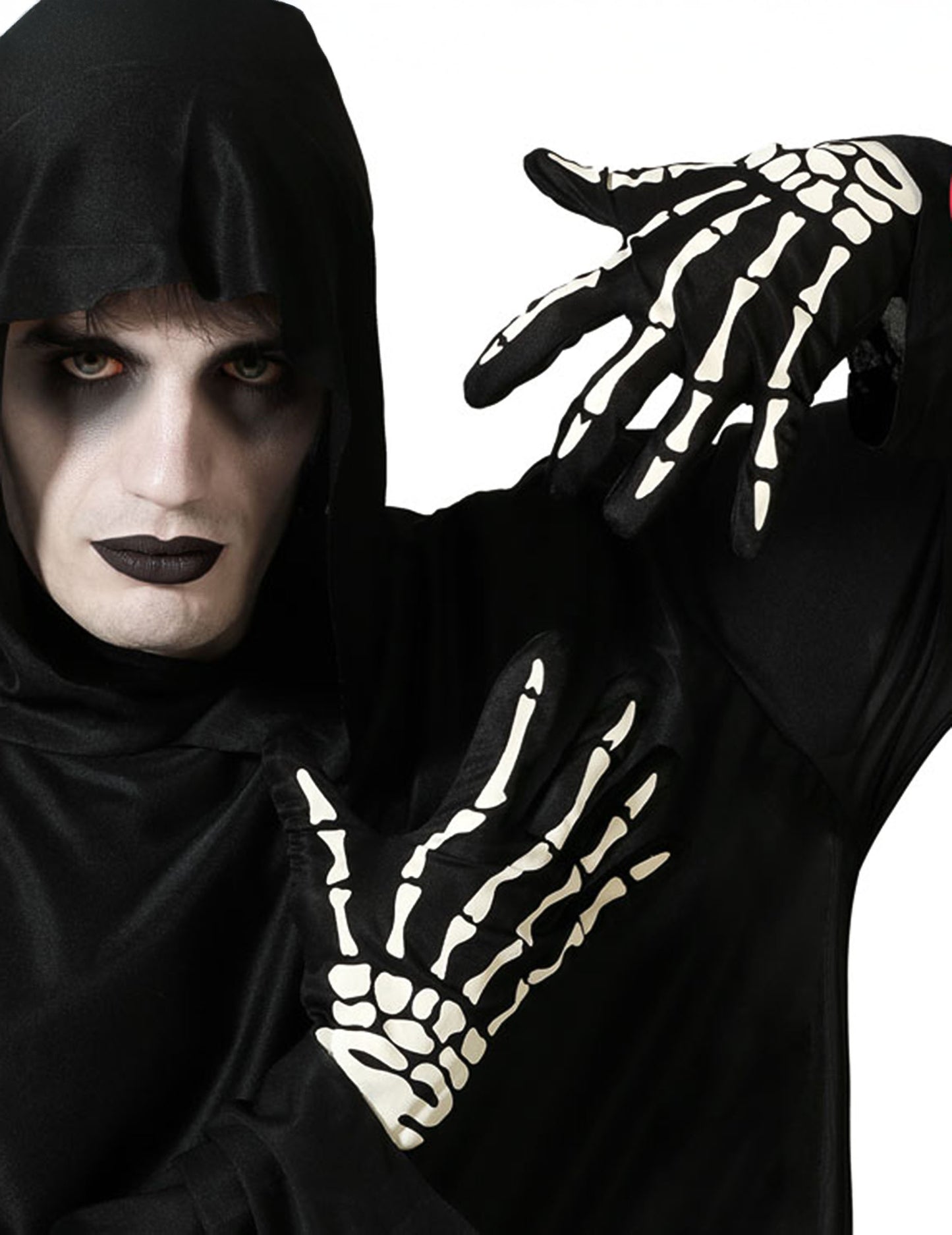 Velike crno -bijele rukavice kostura za odrasle