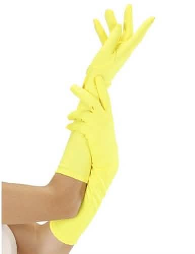 Duge fluo rukavice za odrasli žuta fluo
