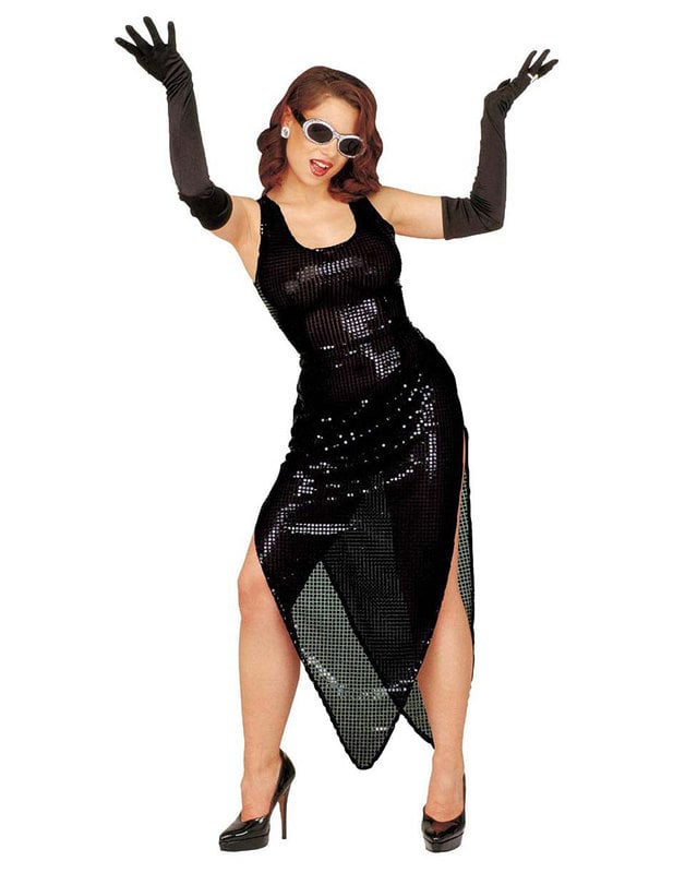 Odrasle crne rukavice 60 cm