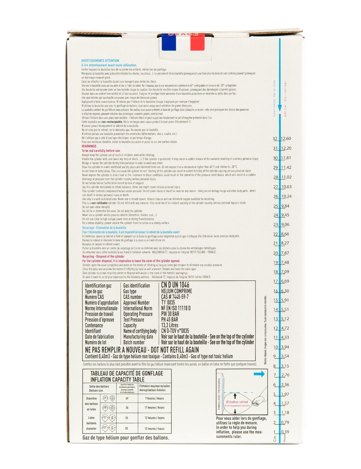 Velika boca helija do 50 balona