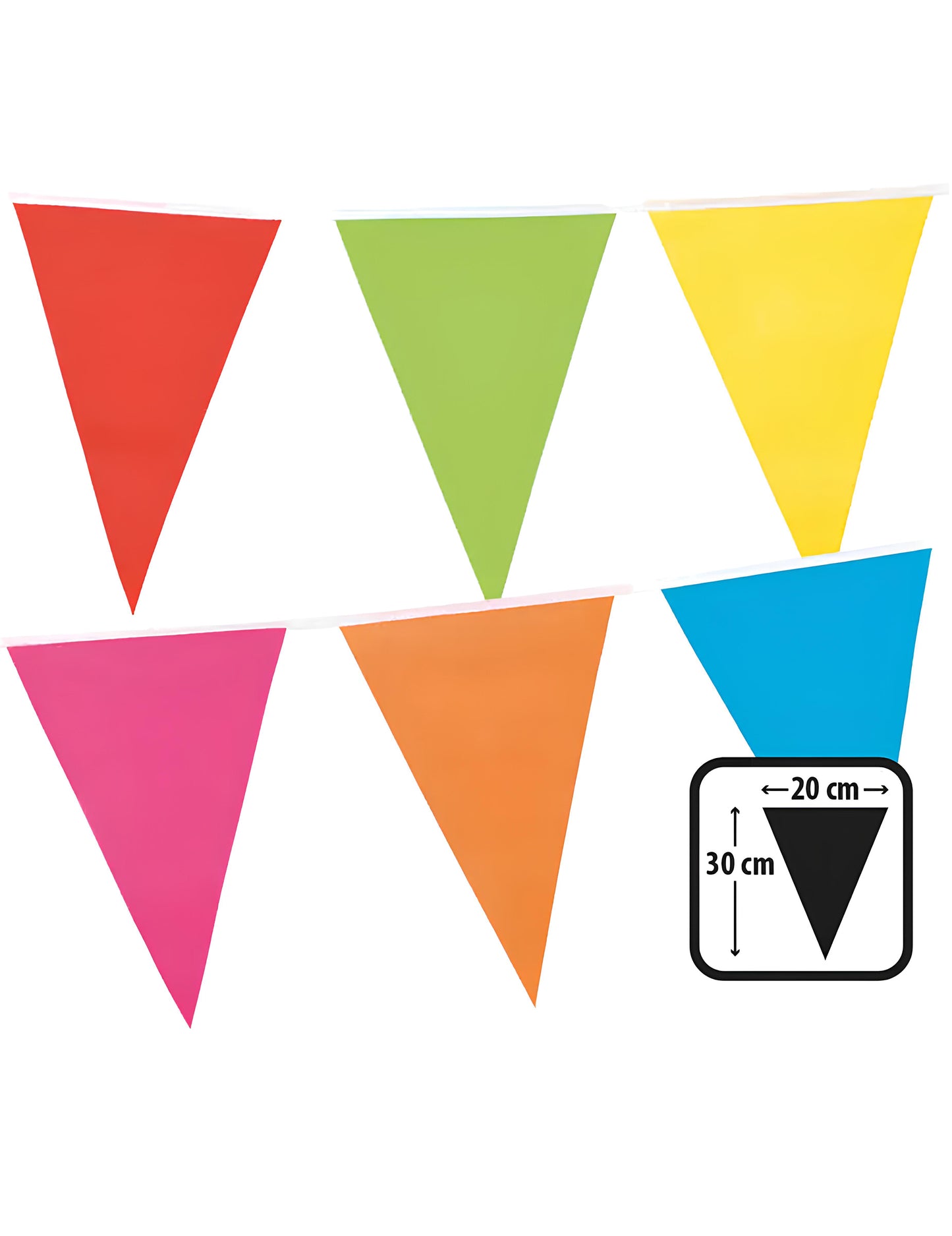 Garland s višebojnim plastičnim zastavicama 10 m