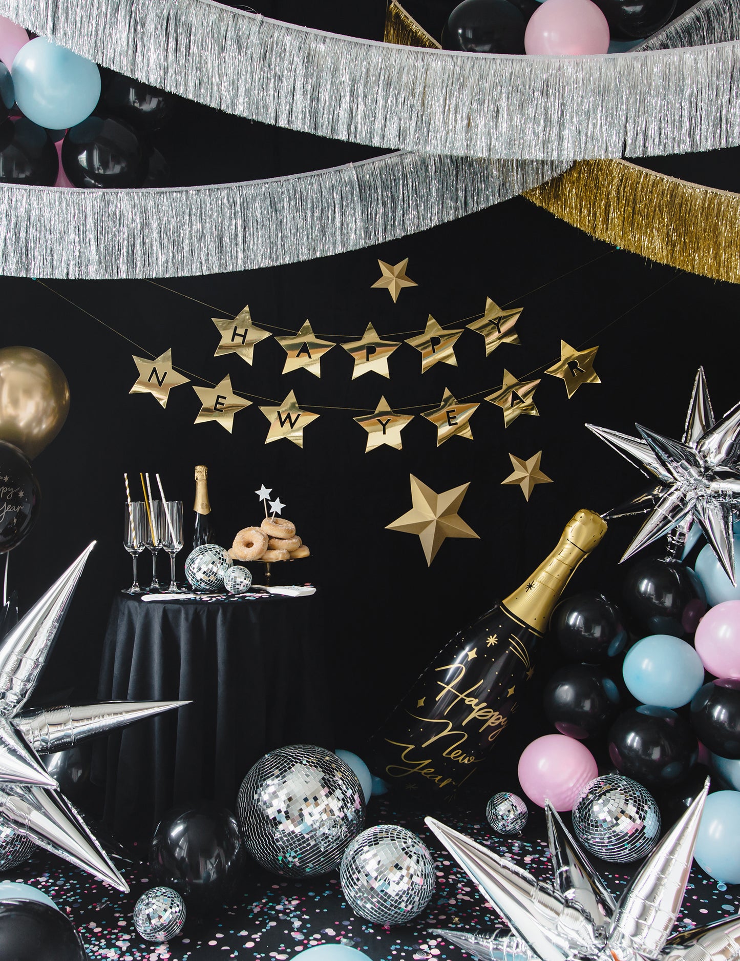 Zlatne zvijezde Garland Happy Nova godina 290 cm