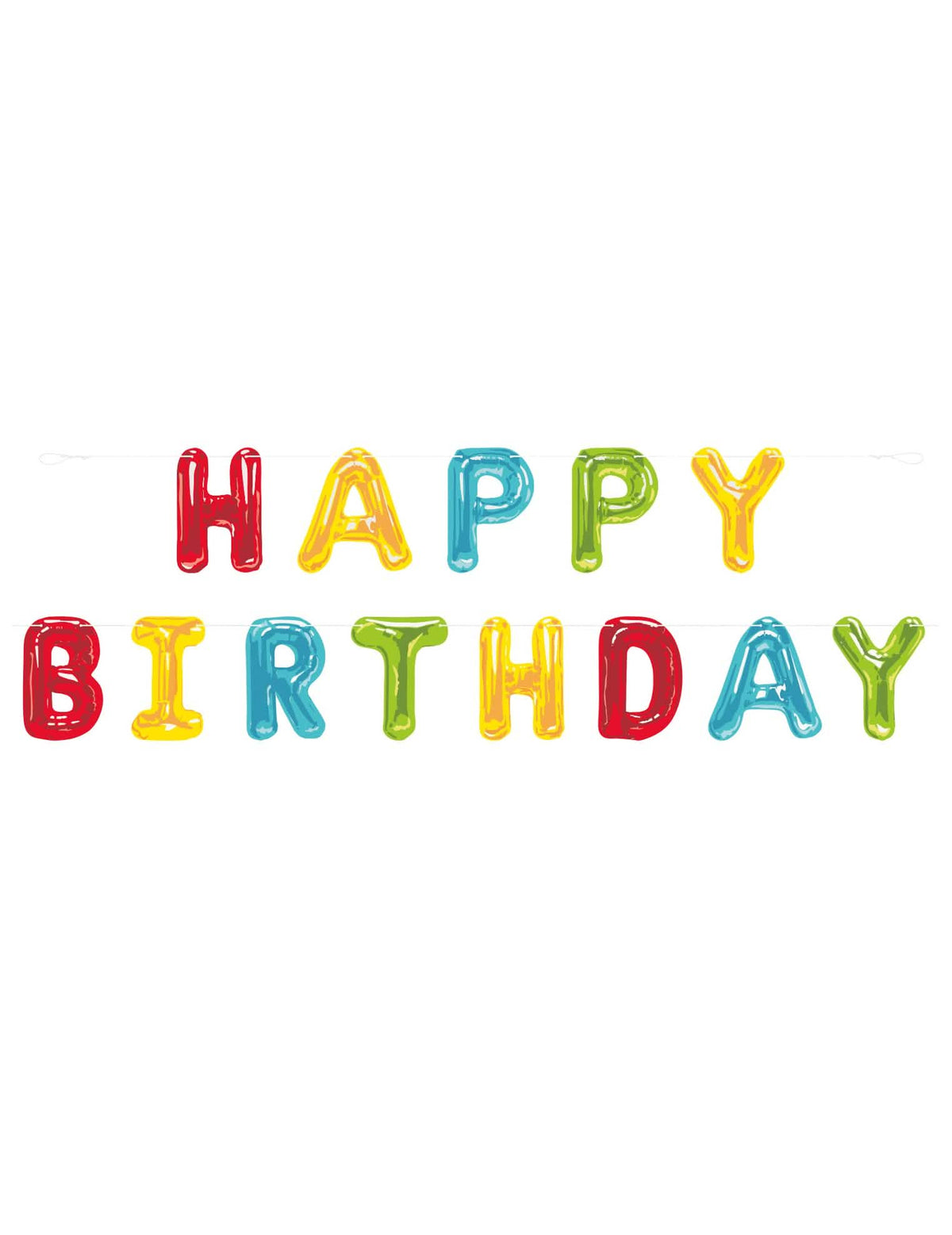 Girlanda Happy Birthday za rođendan s šarenim, višebojnim slovima
