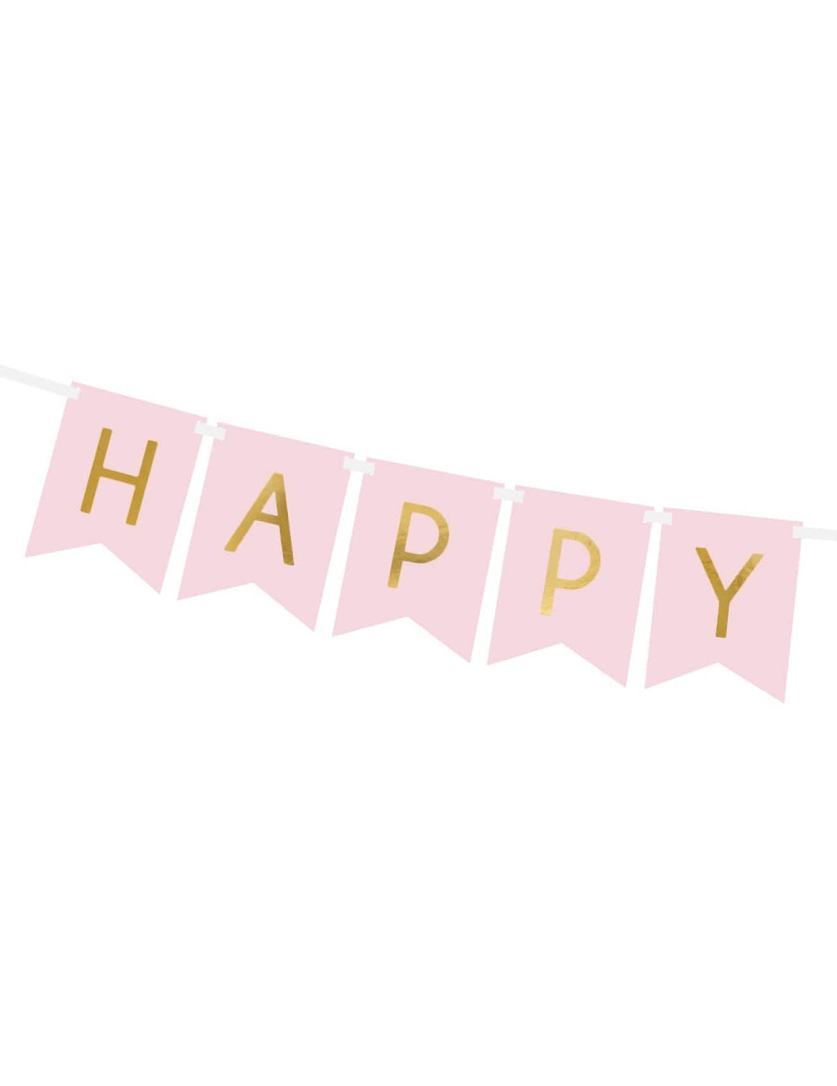 Detalj riječi HAPPY na kartonskom vijencu Happy Birthday