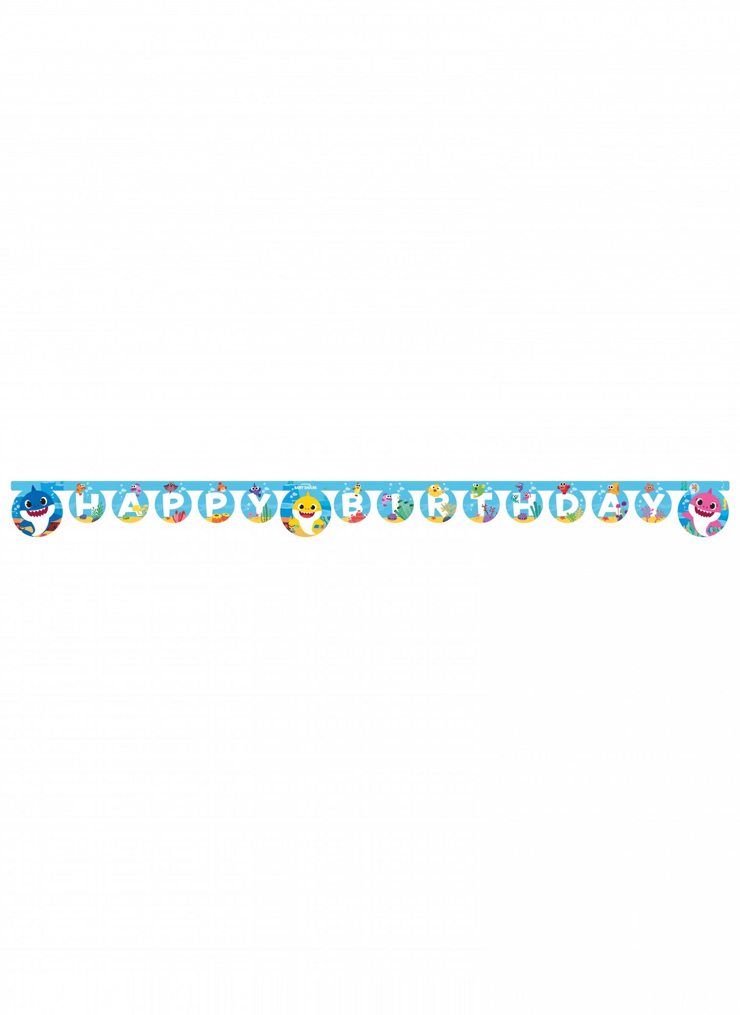 Sretan rođendan beba morski pas 2 m papirnati vijenac