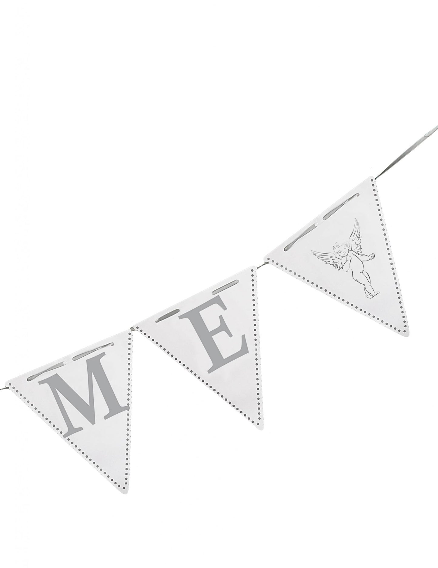 Vijenci s zastavicama za krštenje 6 metara bijeli i srebrni