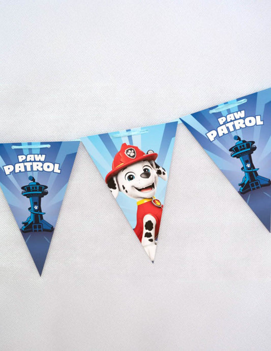 Plava girlanda sa zastavicama Pat'patrouille 190cm x 18cm