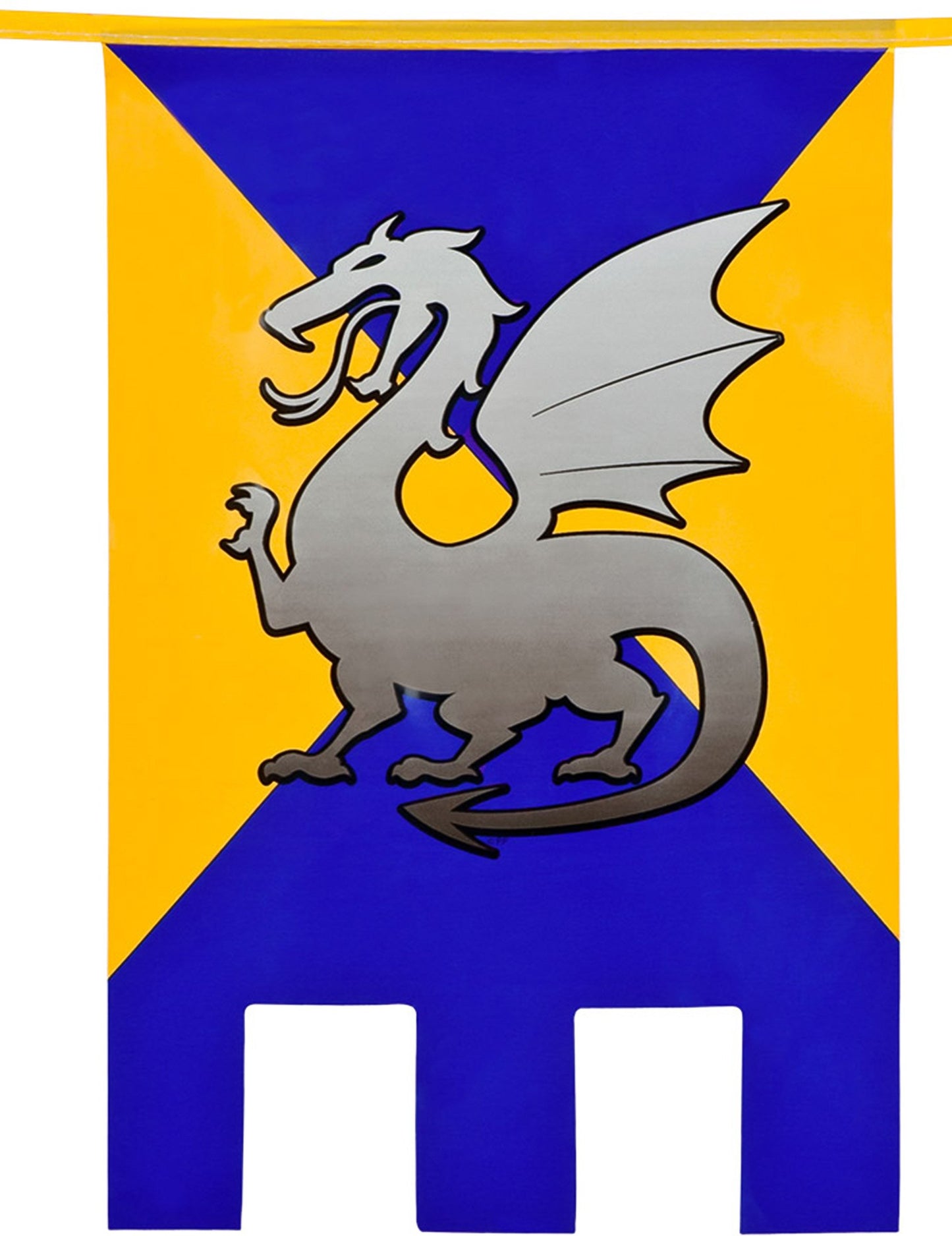 Detalj žute i plave zastave girlande s medvjedima