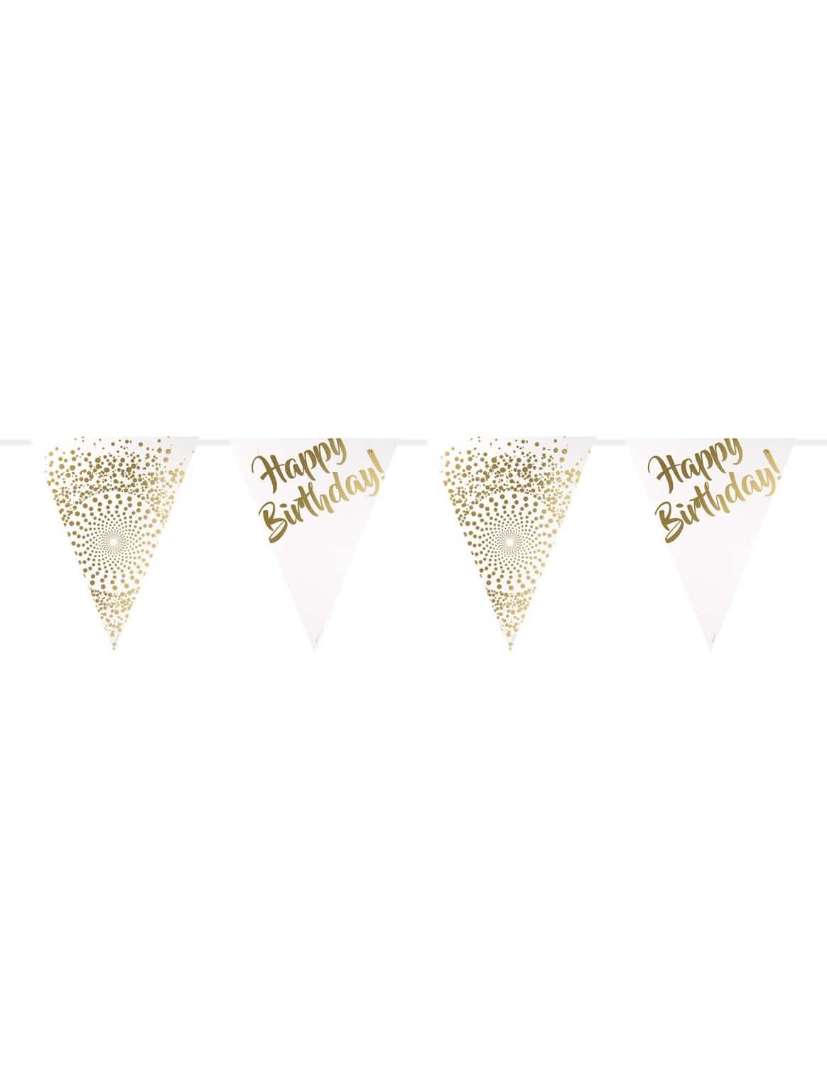 Girlanda zastavica Happy Birthday za rođendan zlatna luksuzna