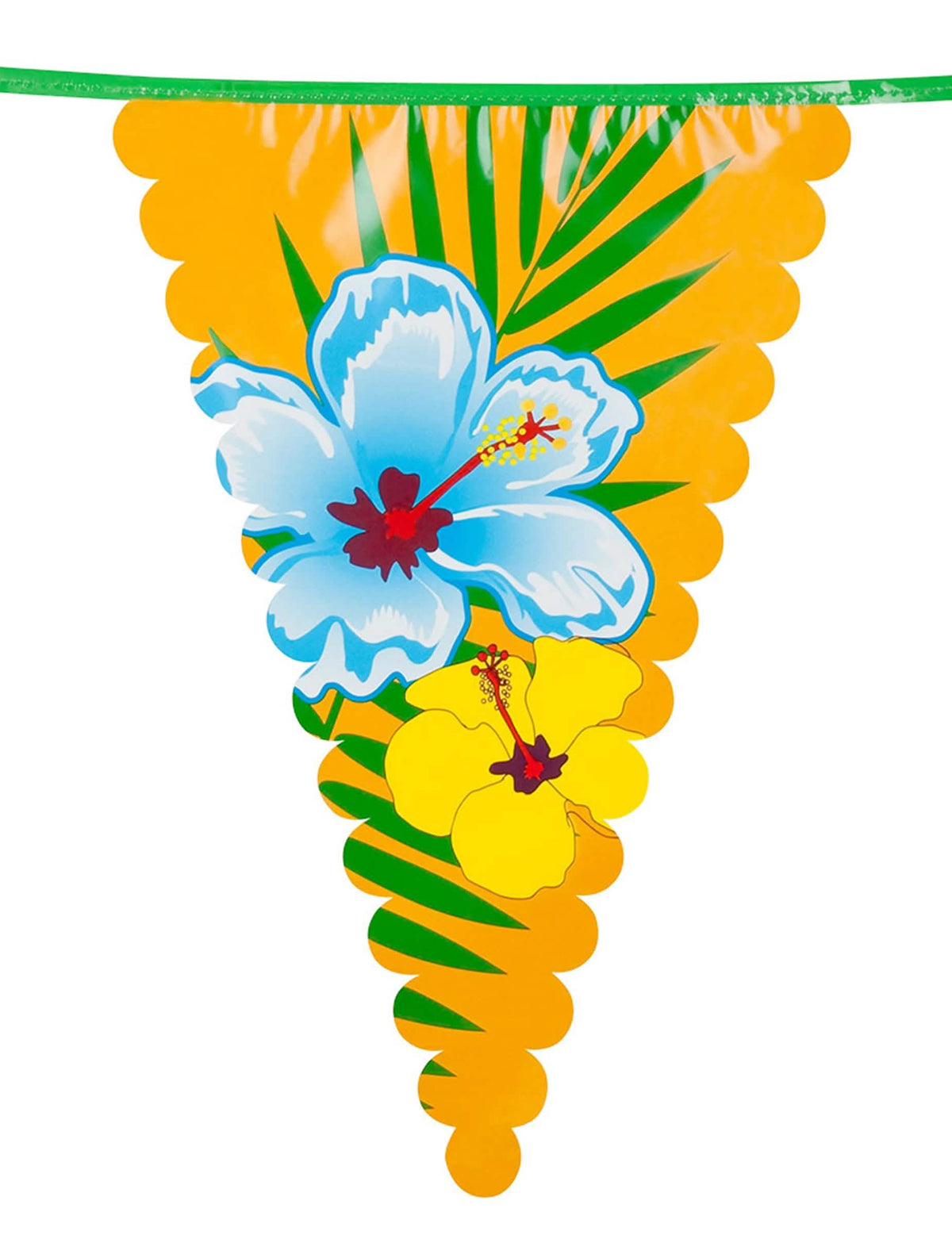 Vijenac zastavica havaji narančasta s cvjetovima hibiskusa