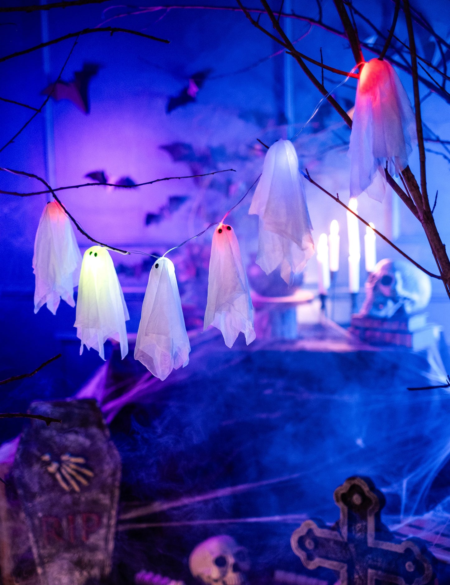 Halloween blistavi duh Garland 150 cm