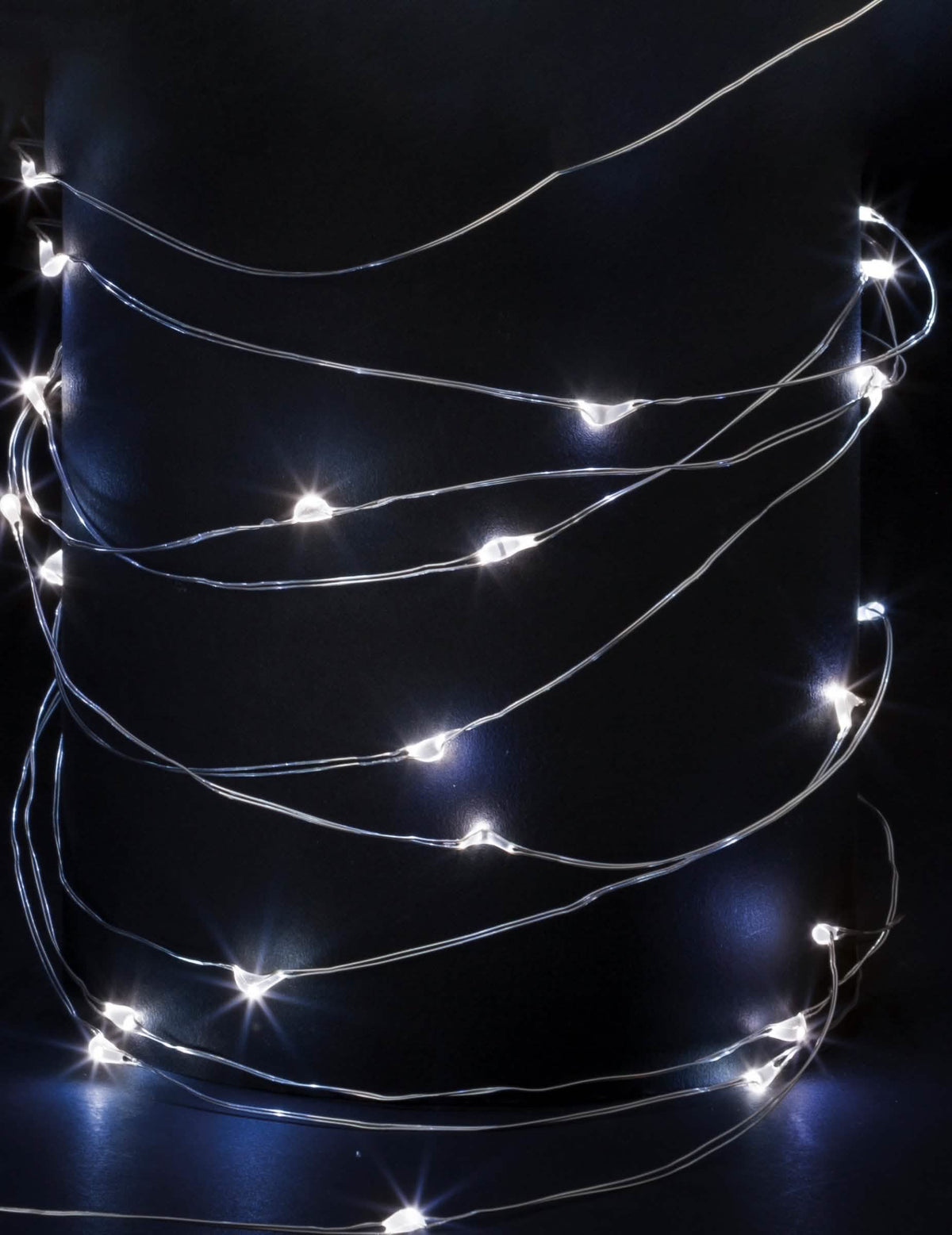 Svjetleća borova girlanda za dekoraciju bijela hladna s 100 micro LED