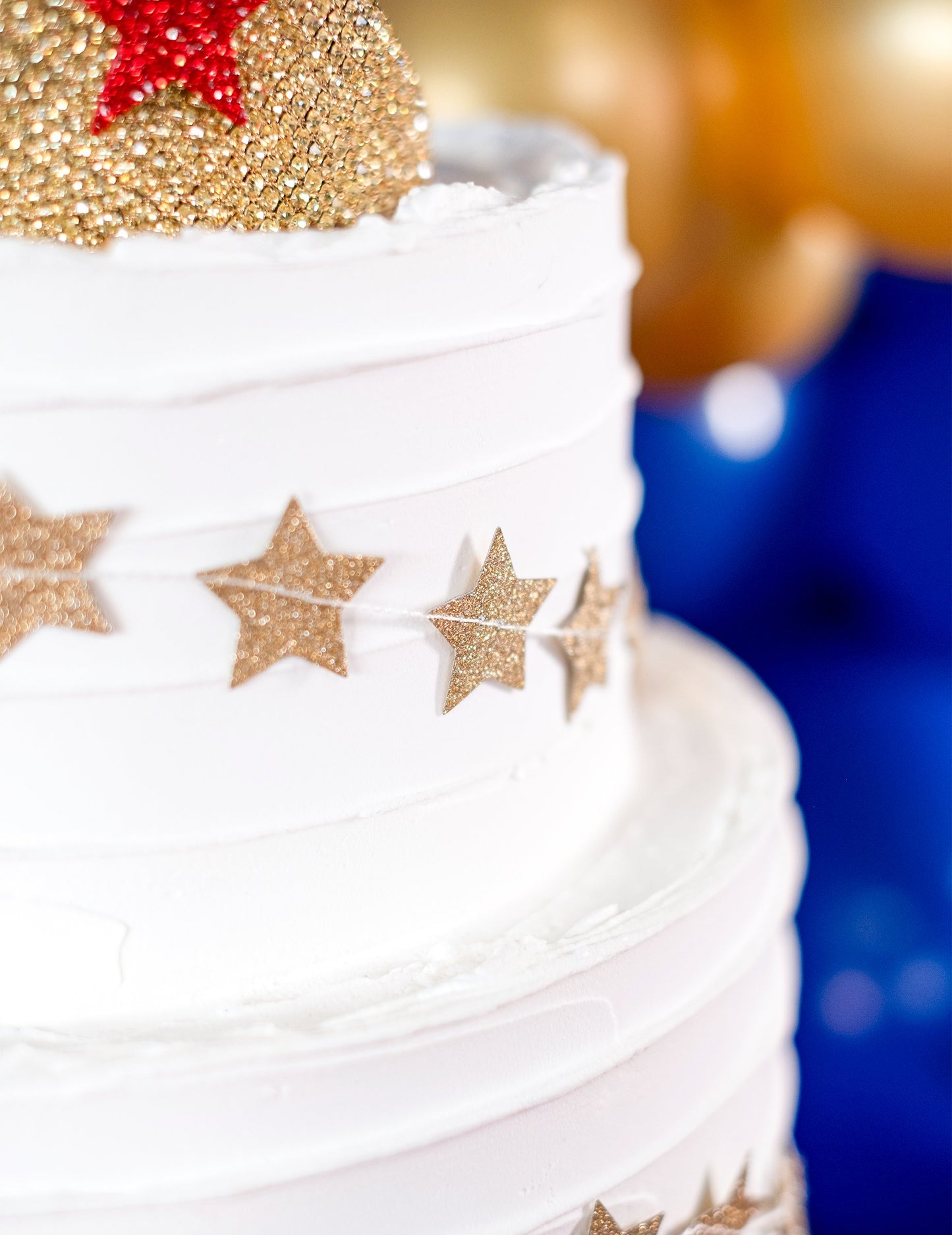 Mini Glitter Zlatne zvijezde Garland 2,5 m