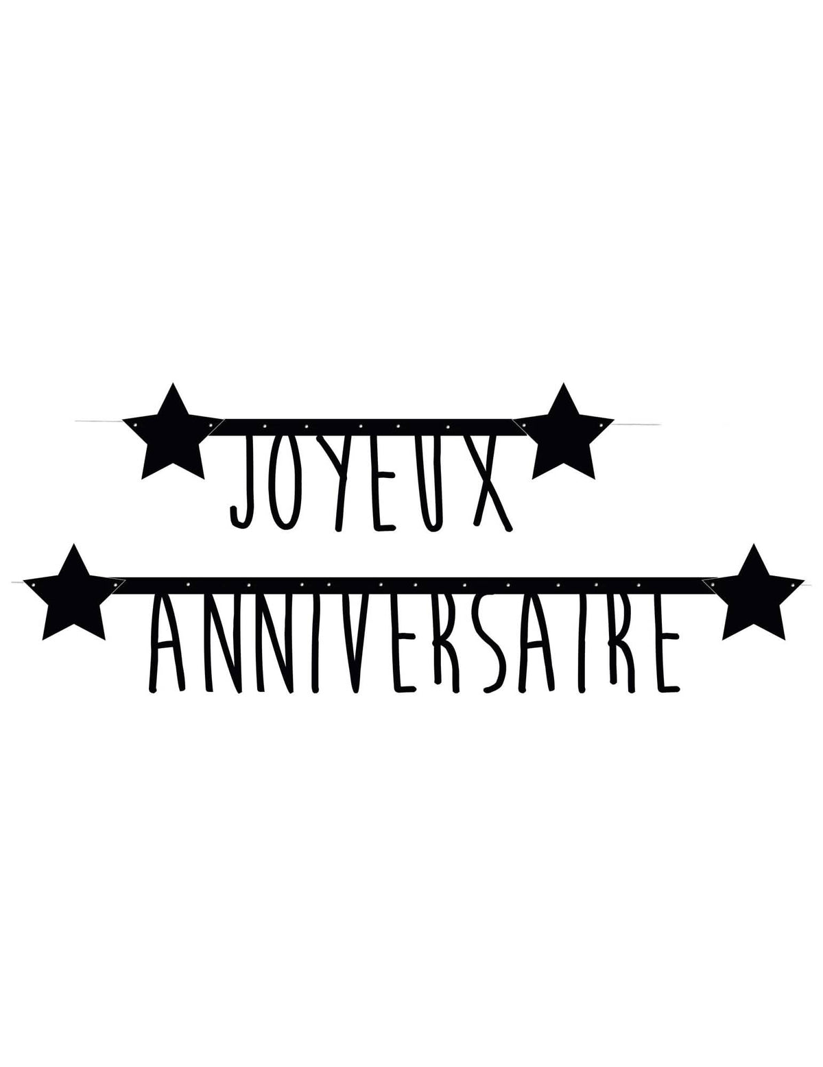 Girlanda sretan rođendan za crnu zabavu sa zvijezdama