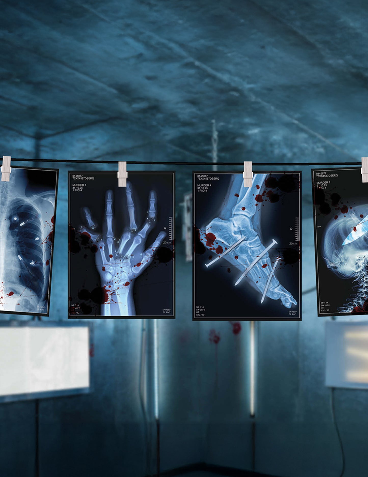 Papirnati rendgenski vijenac za Noć vještica, 3 m