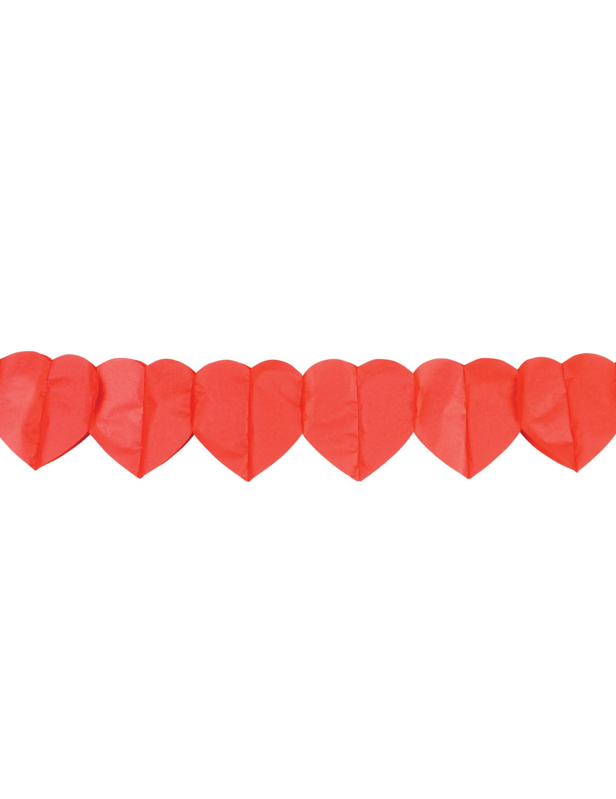 Guirlande en papier cœurs pour fête rouge