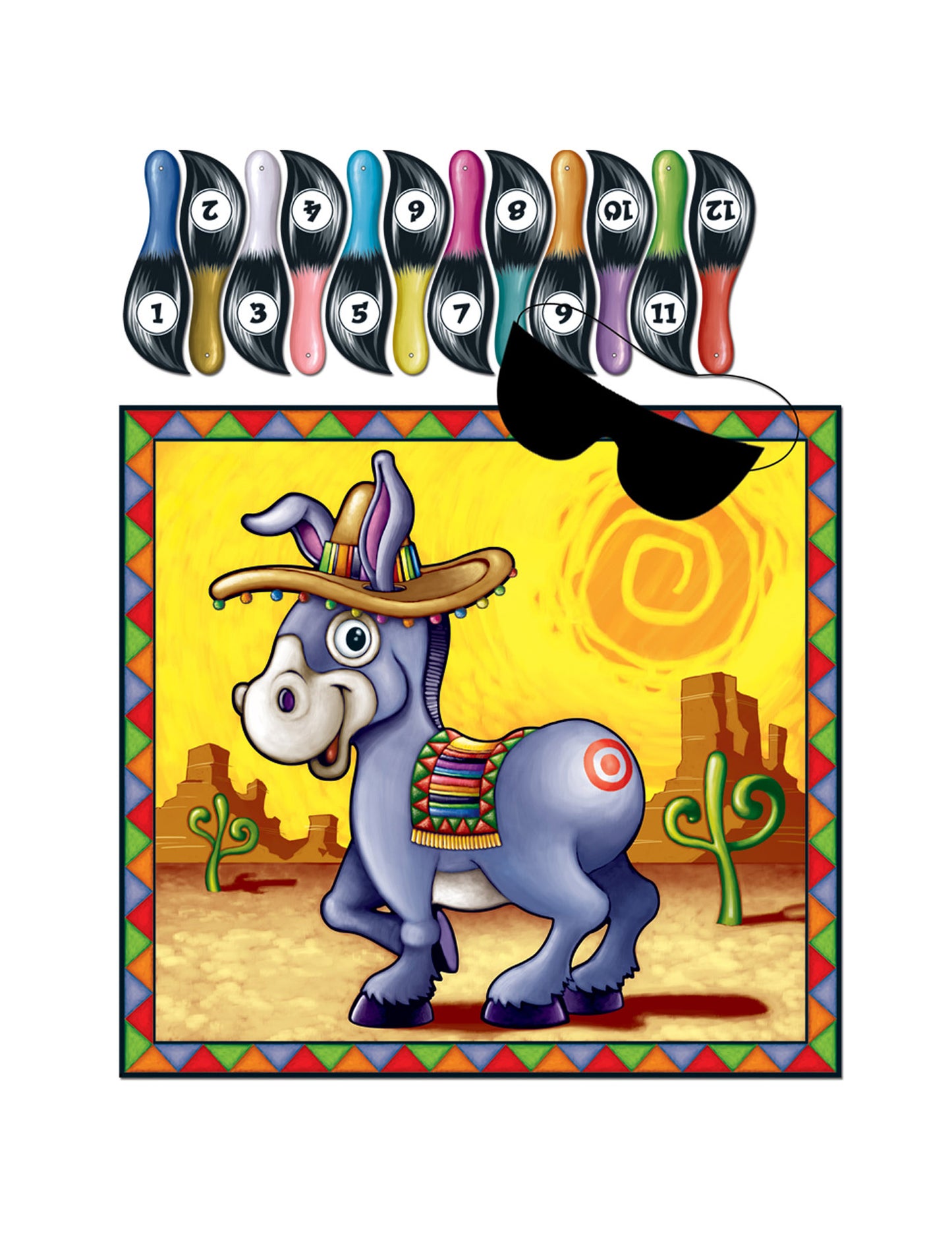 Igra za zabavu 'rep magarca' s plakatom i maskom