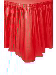 Samoljepljiva crvena plastična suknjica za stol 426 cm