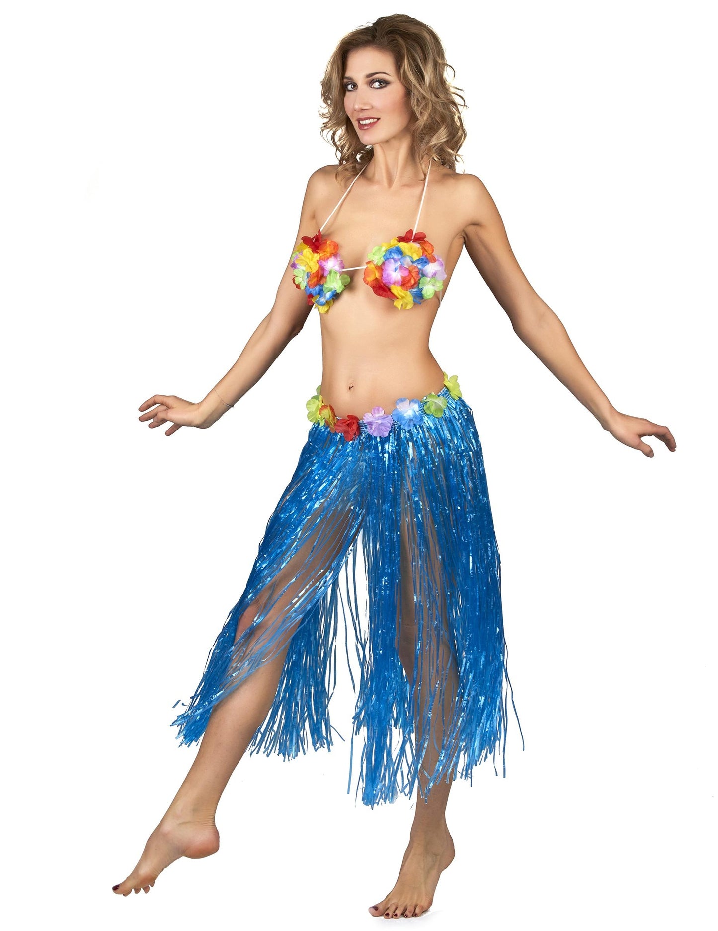 Duga havajska suknja plava odrasla osoba