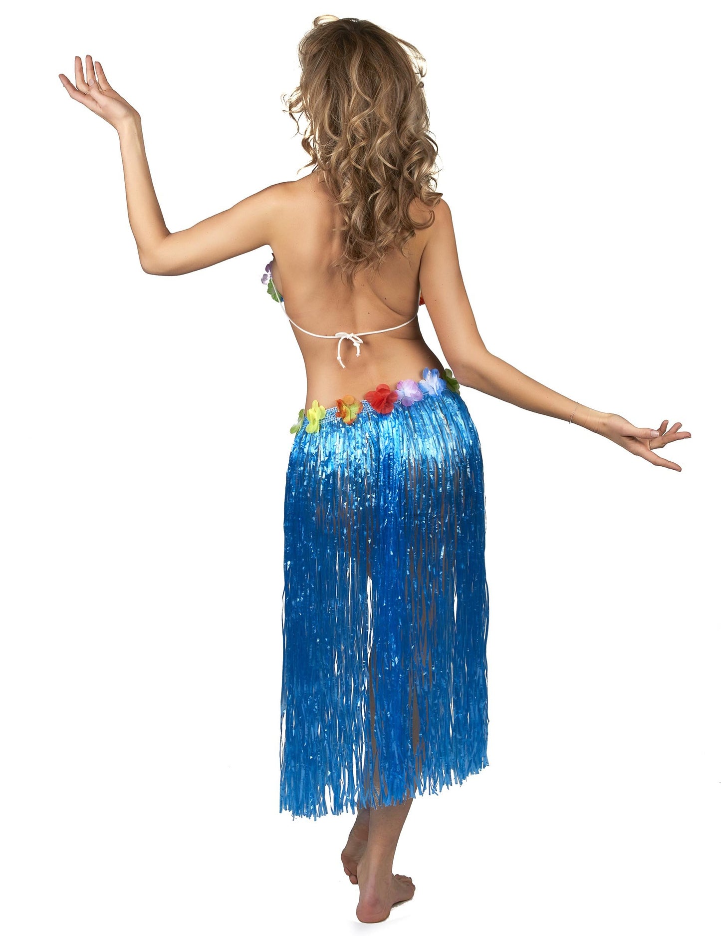 Duga havajska suknja plava odrasla osoba