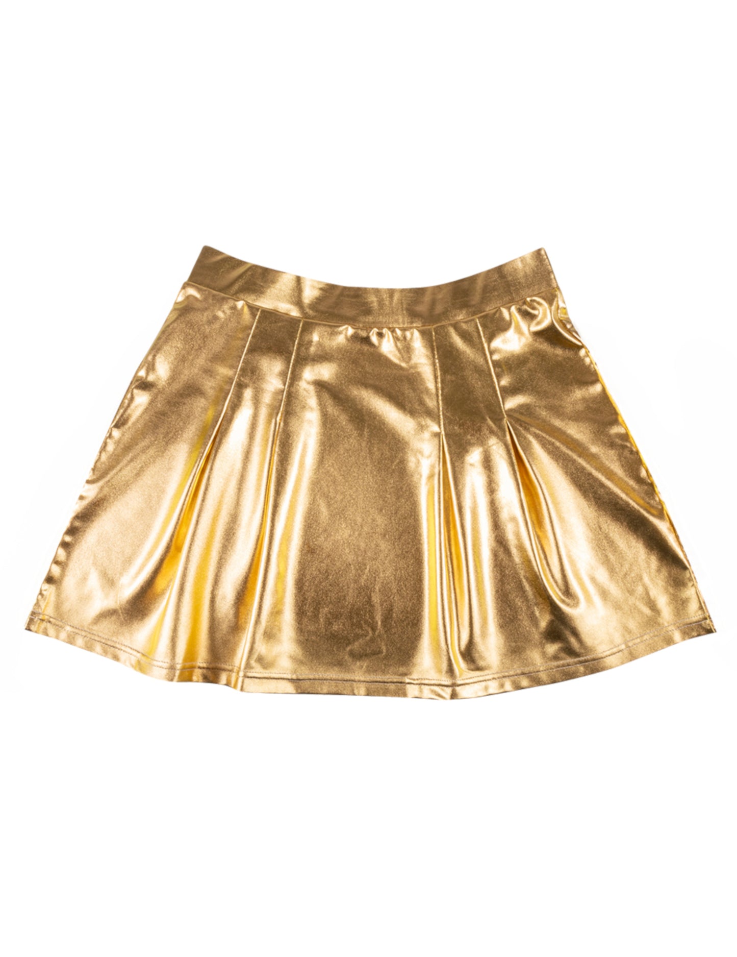 Ženska zlatna metalna klizačka suknja