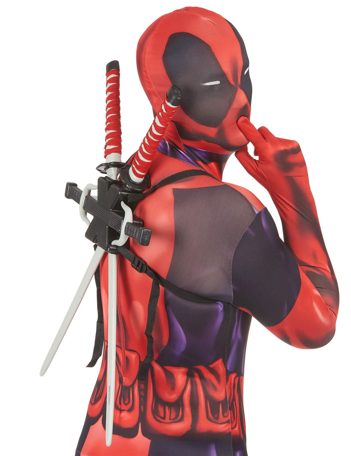 Stražnji pogled na pojas i katane kompleta dodataka Deadpool™