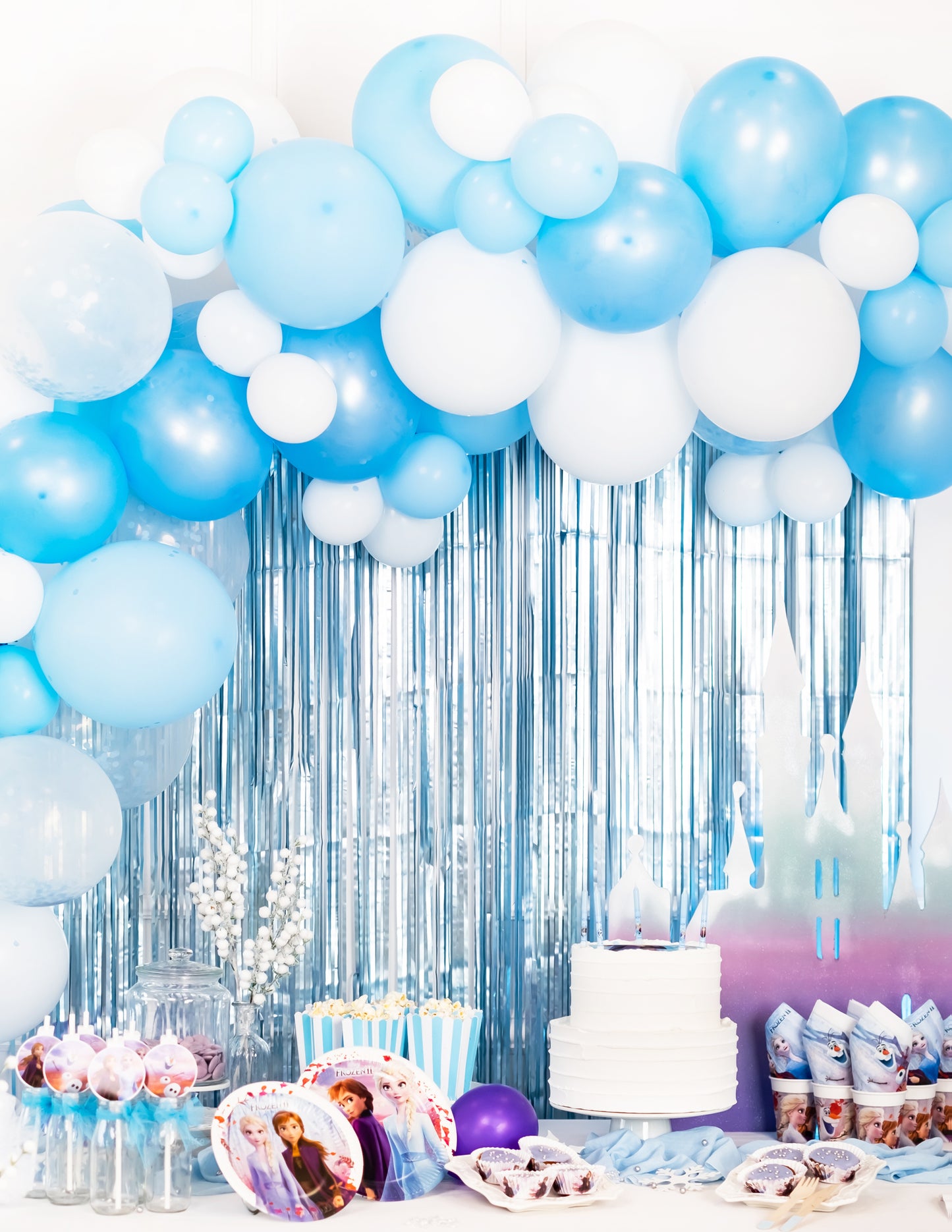 Kit Ark od 70 balona degradiranih plavom bojom