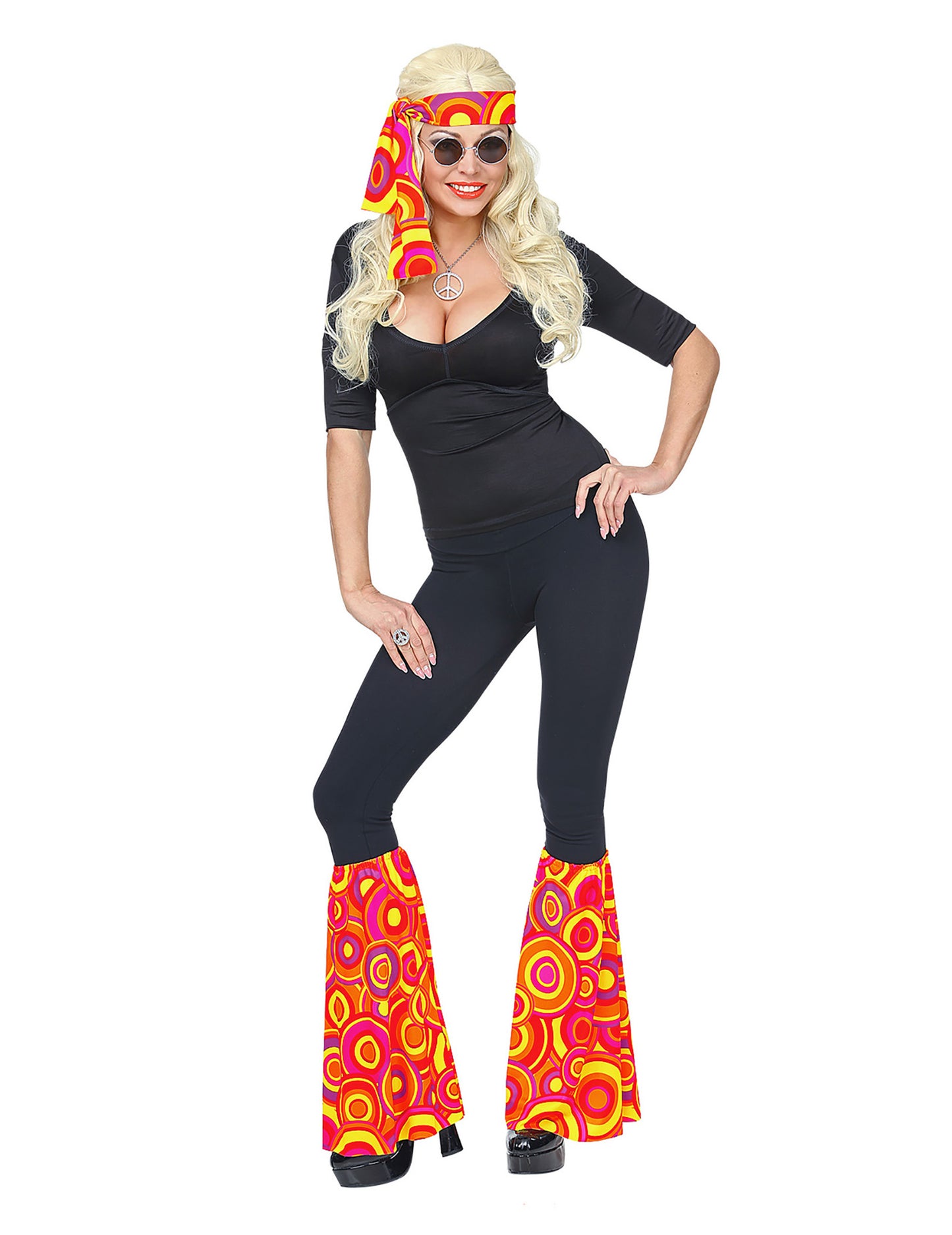 Kit Bange and noge 70s 70s narančasti mjehurići odrasli