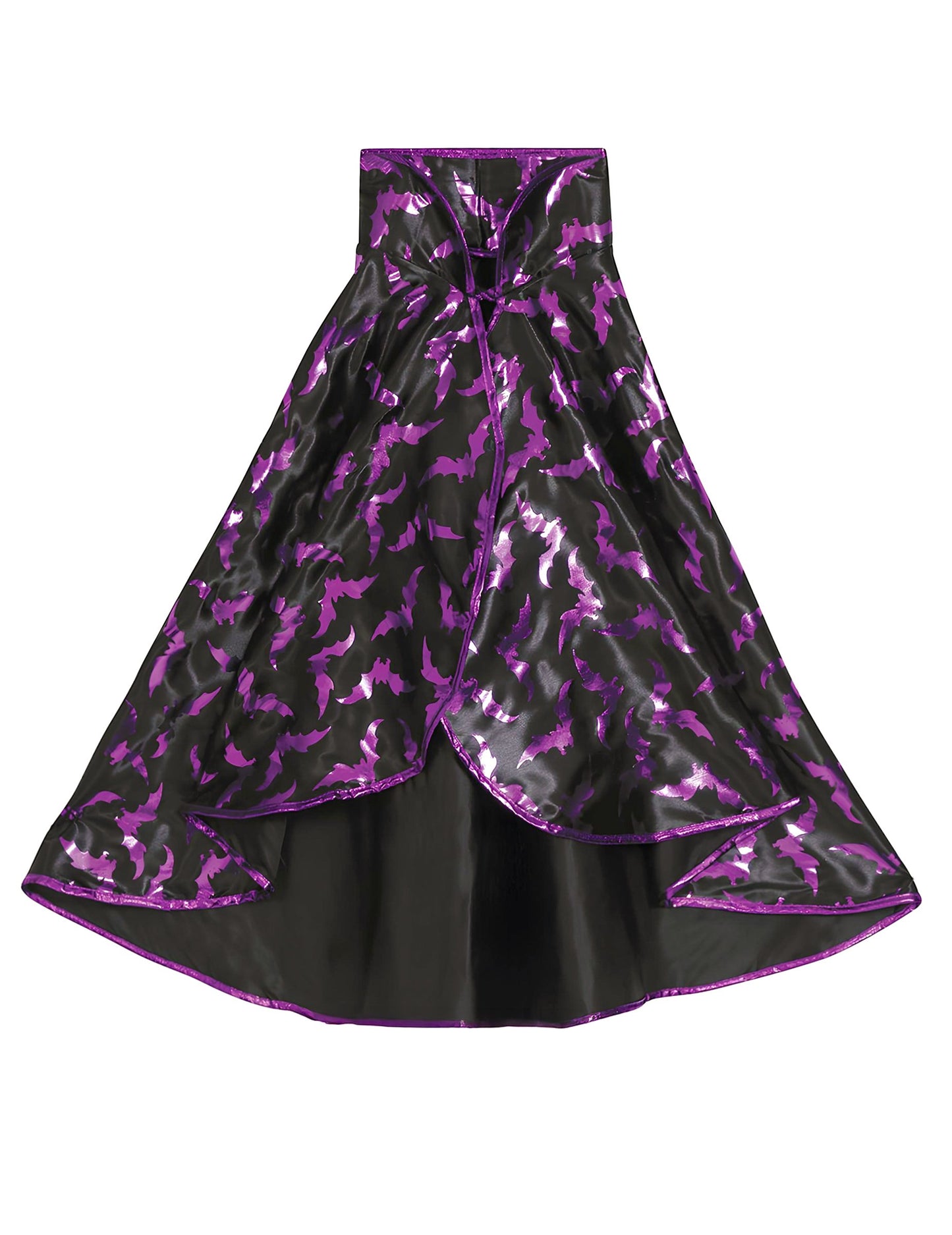 Vue de la cape du kit cape et chapeau de sorcière chauve-souris pour enfant