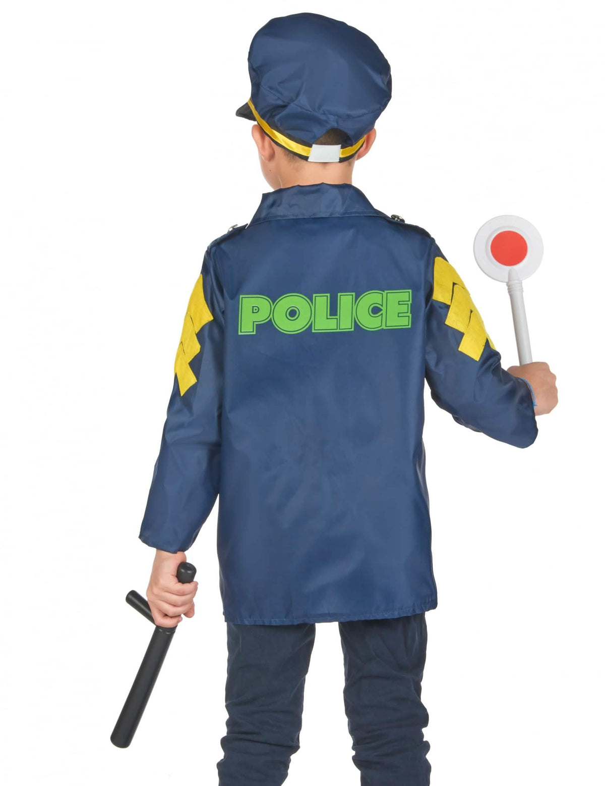 Kostim i dodaci policajca za dijete plava s kapom i palicom