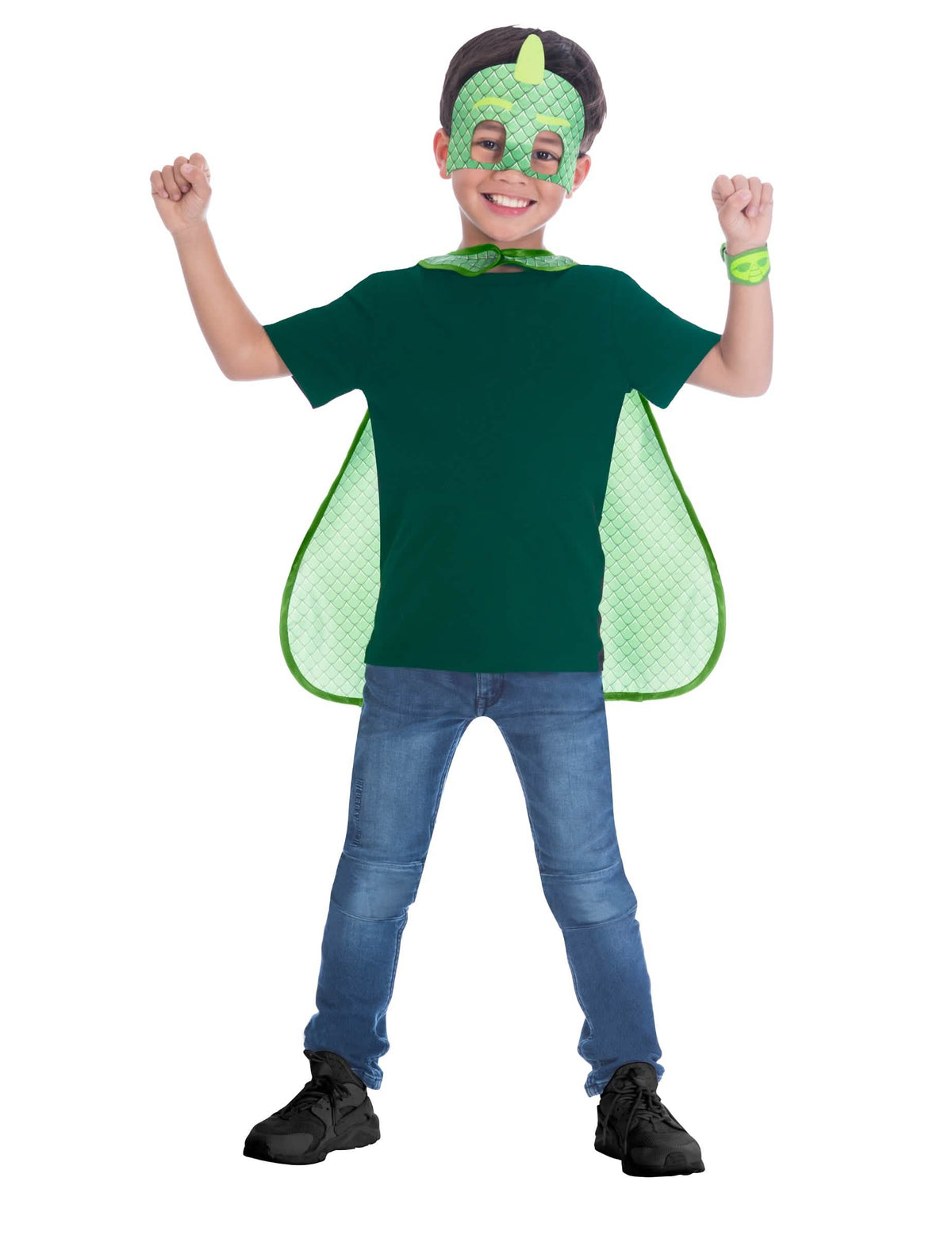 Komplet maske i plašta Gluglu PJ Masks za dijete zelena