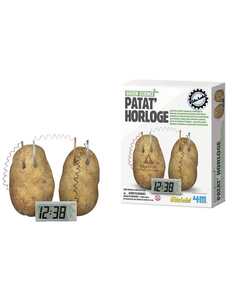 Pogled proizvoda i njegove ambalaže kompleta znanstvene igračke patat'horloge