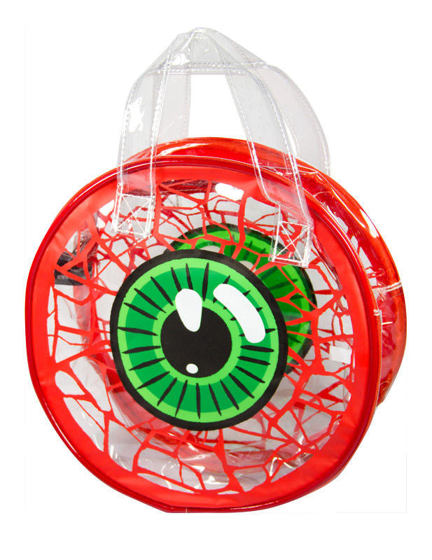 Sac à main oeil pour femme transparent avec iris vert et veines rouges