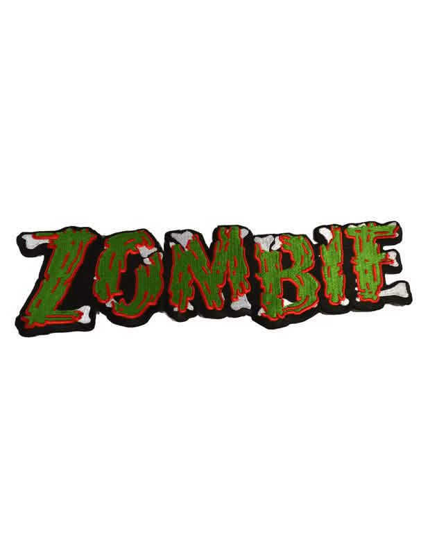 Zakrpa zombiji za zelenu i crvena izvezenu masku za kostim