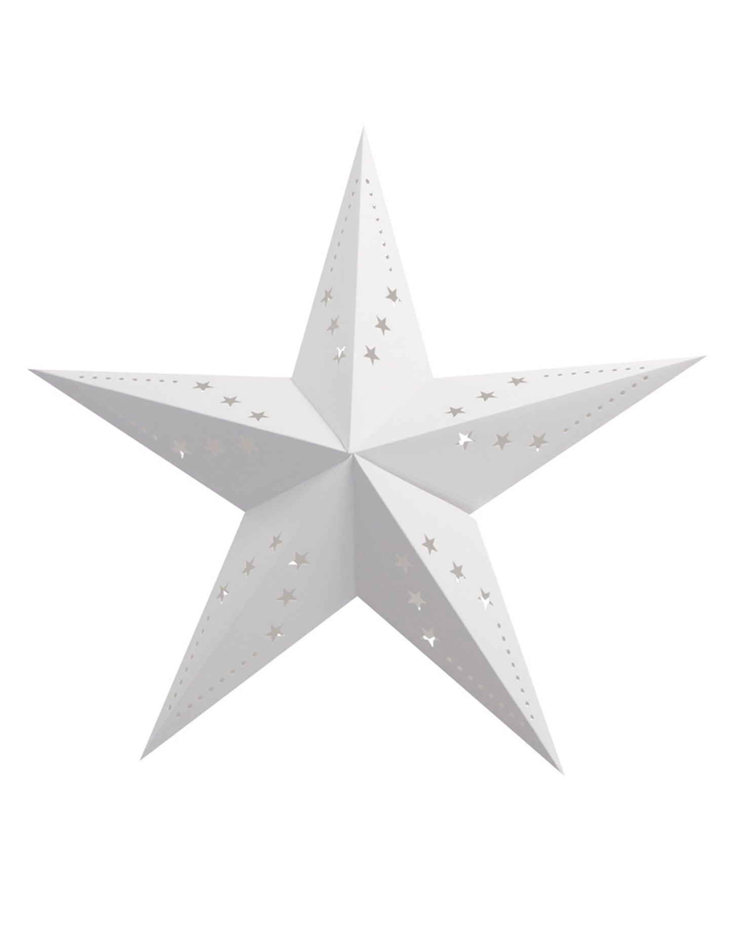 Bijela zvjezdana svjetiljka 30 cm od kartona