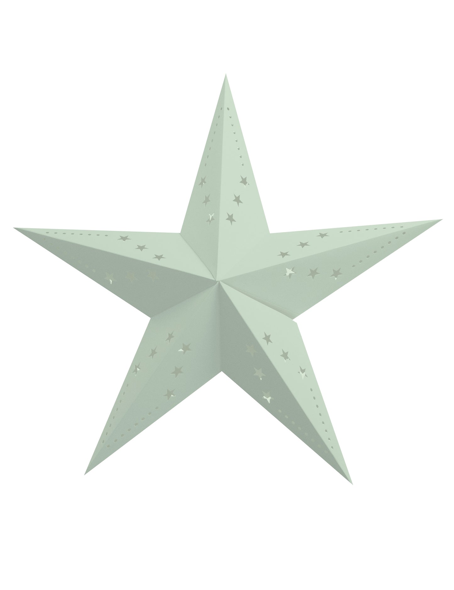 Mint zelena zvjezdana lampa 30 cm papir