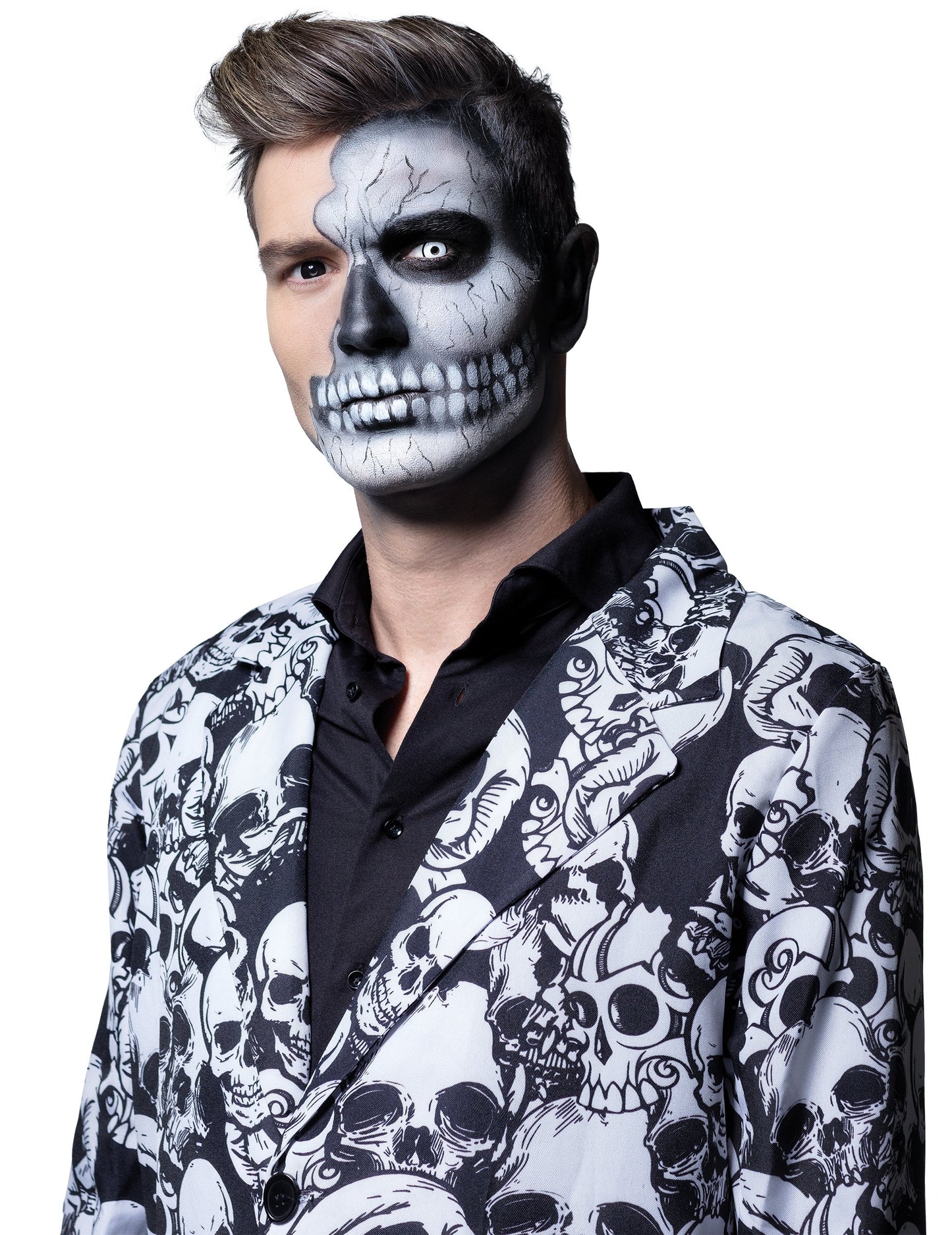 Kontaktne leće bez korekcije crno -bijeli odrasli duo